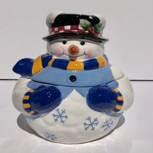 Snow Men Elements Candy Jar Good condition especial for Christmas. Cj 23